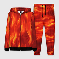 Женский 3D-костюм Огонь рыжий, цвет: 3D-черный