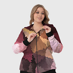 Женский 3D-костюм Мозаика в коричнево-розовых тонах, цвет: 3D-черный — фото 2