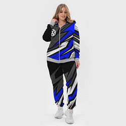 Женский 3D-костюм Volkswagen - Синяя абстракция, цвет: 3D-меланж — фото 2