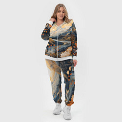 Женский 3D-костюм Солнечное утро в цветущих горах, цвет: 3D-белый — фото 2