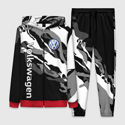 Женский 3D-костюм Фольцваген - белый камуфляж, цвет: 3D-красный