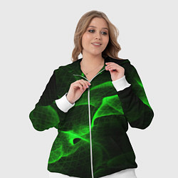 Женский 3D-костюм Зеленый абстрактный дым, цвет: 3D-белый — фото 2