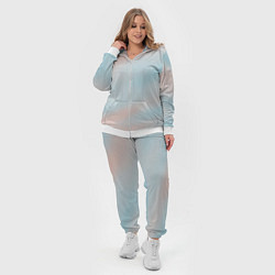 Женский 3D-костюм Нежно розовые и голубые размытия, цвет: 3D-белый — фото 2