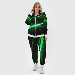 Женский 3D-костюм Зеленый неоновый свет, цвет: 3D-белый — фото 2