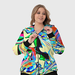Женский 3D-костюм Яркие абстрактные разводы, цвет: 3D-черный — фото 2