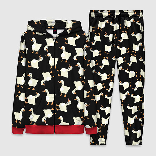 Женский костюм Паттерн с гусями / 3D-Красный – фото 1