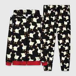 Женский 3D-костюм Паттерн с гусями, цвет: 3D-красный