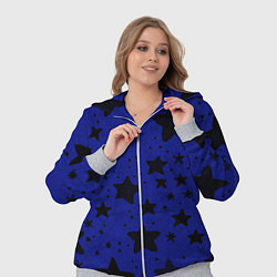 Женский 3D-костюм Большие звезды синий, цвет: 3D-меланж — фото 2