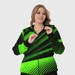 Женский 3D-костюм Зеленый яркая текстура, цвет: 3D-черный — фото 2