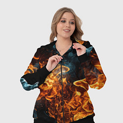 Женский 3D-костюм Пламя огня фон, цвет: 3D-черный — фото 2