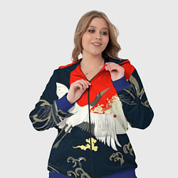 Женский 3D-костюм Кимоно с японскими журавлями, цвет: 3D-синий — фото 2