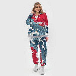 Женский 3D-костюм Страна восходящего солнца - большая волна, цвет: 3D-меланж — фото 2