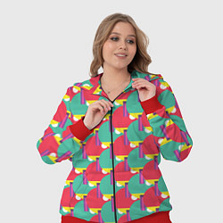 Женский 3D-костюм Ракетки для настольного тенниса, цвет: 3D-красный — фото 2