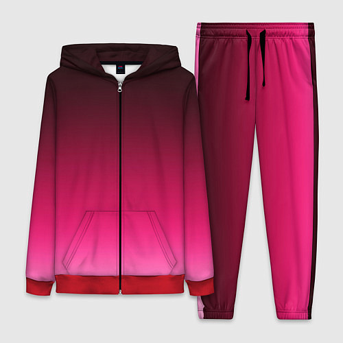 Женский костюм Розово-малиновый градиент / 3D-Красный – фото 1