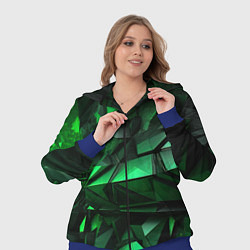 Женский 3D-костюм Green abstract, цвет: 3D-синий — фото 2