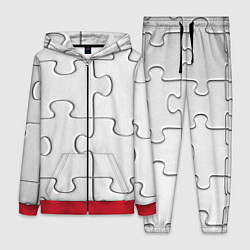 Женский 3D-костюм Детальки пазла, цвет: 3D-красный