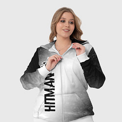 Женский 3D-костюм Hitman glitch на светлом фоне по-вертикали, цвет: 3D-белый — фото 2