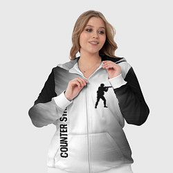 Женский 3D-костюм Counter Strike glitch на светлом фоне вертикально, цвет: 3D-белый — фото 2