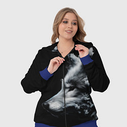 Женский 3D-костюм Дымный волк, цвет: 3D-синий — фото 2