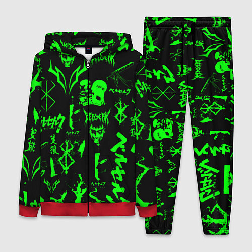 Женский костюм Berserk neon green / 3D-Красный – фото 1