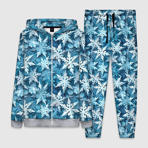Женский костюм New Years pattern with snowflakes / 3D-Меланж – фото 1