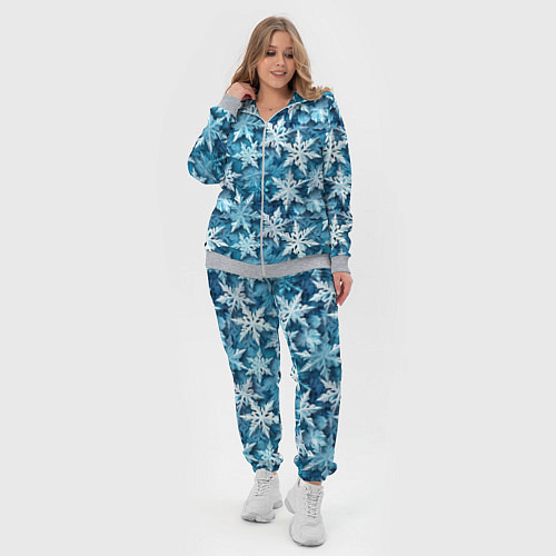 Женский костюм New Years pattern with snowflakes / 3D-Меланж – фото 4