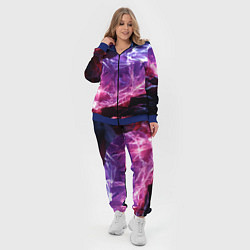 Женский 3D-костюм Стеклянный камень с фиолетовой подсветкой, цвет: 3D-синий — фото 2