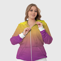 Женский 3D-костюм Желто-фиолетовый градиент, цвет: 3D-белый — фото 2