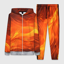 Женский 3D-костюм Яркий огонь, цвет: 3D-меланж