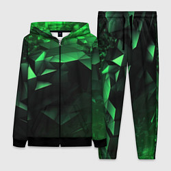 Женский 3D-костюм Видение зеленого в абстракции, цвет: 3D-черный