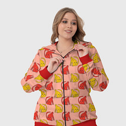 Женский 3D-костюм Забавные леопарды, цвет: 3D-красный — фото 2