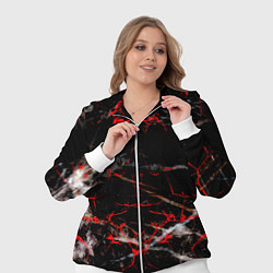 Женский 3D-костюм Красные узоры, цвет: 3D-белый — фото 2