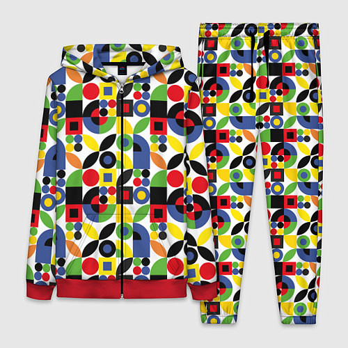 Женский костюм Паттерн из геометрических фигур / 3D-Красный – фото 1