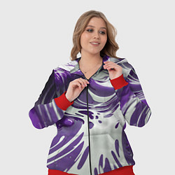 Женский 3D-костюм Бело-фиолетовая краска, цвет: 3D-красный — фото 2
