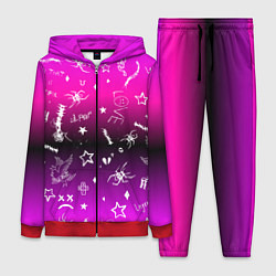 Женский 3D-костюм Тату Лил Пипа на фиолетовом, цвет: 3D-красный