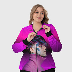 Женский 3D-костюм Lil Peep фиолетовый лук, цвет: 3D-черный — фото 2