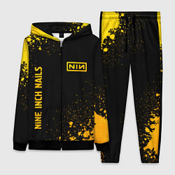 Женский 3D-костюм Nine Inch Nails - gold gradient вертикально, цвет: 3D-черный