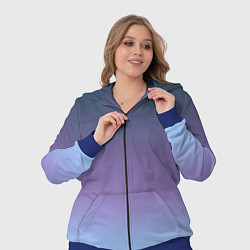 Женский 3D-костюм Градиент синий фиолетовый голубой, цвет: 3D-синий — фото 2