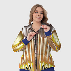 Женский 3D-костюм Абстрактный рисунок по мотивам крыла бабочки, цвет: 3D-синий — фото 2