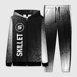 Женский 3D-костюм Skillet glitch на темном фоне по-вертикали, цвет: 3D-черный