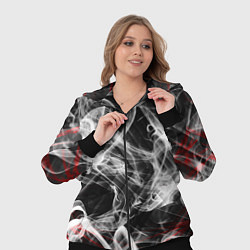 Женский 3D-костюм Серый дым узоры, цвет: 3D-черный — фото 2