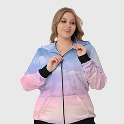 Женский 3D-костюм Нежные краски неба, цвет: 3D-черный — фото 2