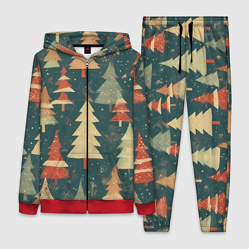 Женский костюм Елки новый год / 3D-Красный – фото 1