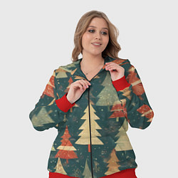 Женский 3D-костюм Елки новый год, цвет: 3D-красный — фото 2