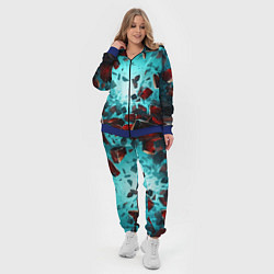 Женский 3D-костюм Взрыв абстрактных камней, цвет: 3D-синий — фото 2
