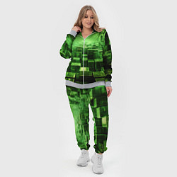 Женский 3D-костюм Зеленые квадраты в лабиринте, цвет: 3D-меланж — фото 2
