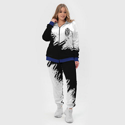 Женский 3D-костюм Juventus black sport texture, цвет: 3D-синий — фото 2
