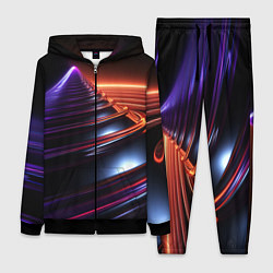 Женский 3D-костюм Фиолетовая воронка, цвет: 3D-черный