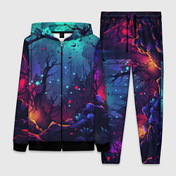 Женский 3D-костюм Абстрактный камуфляж в кислотных абстрактных пятна, цвет: 3D-черный