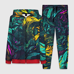 Женский 3D-костюм Абстрактный камуфляж в кислотных абстрактных пятна, цвет: 3D-красный
